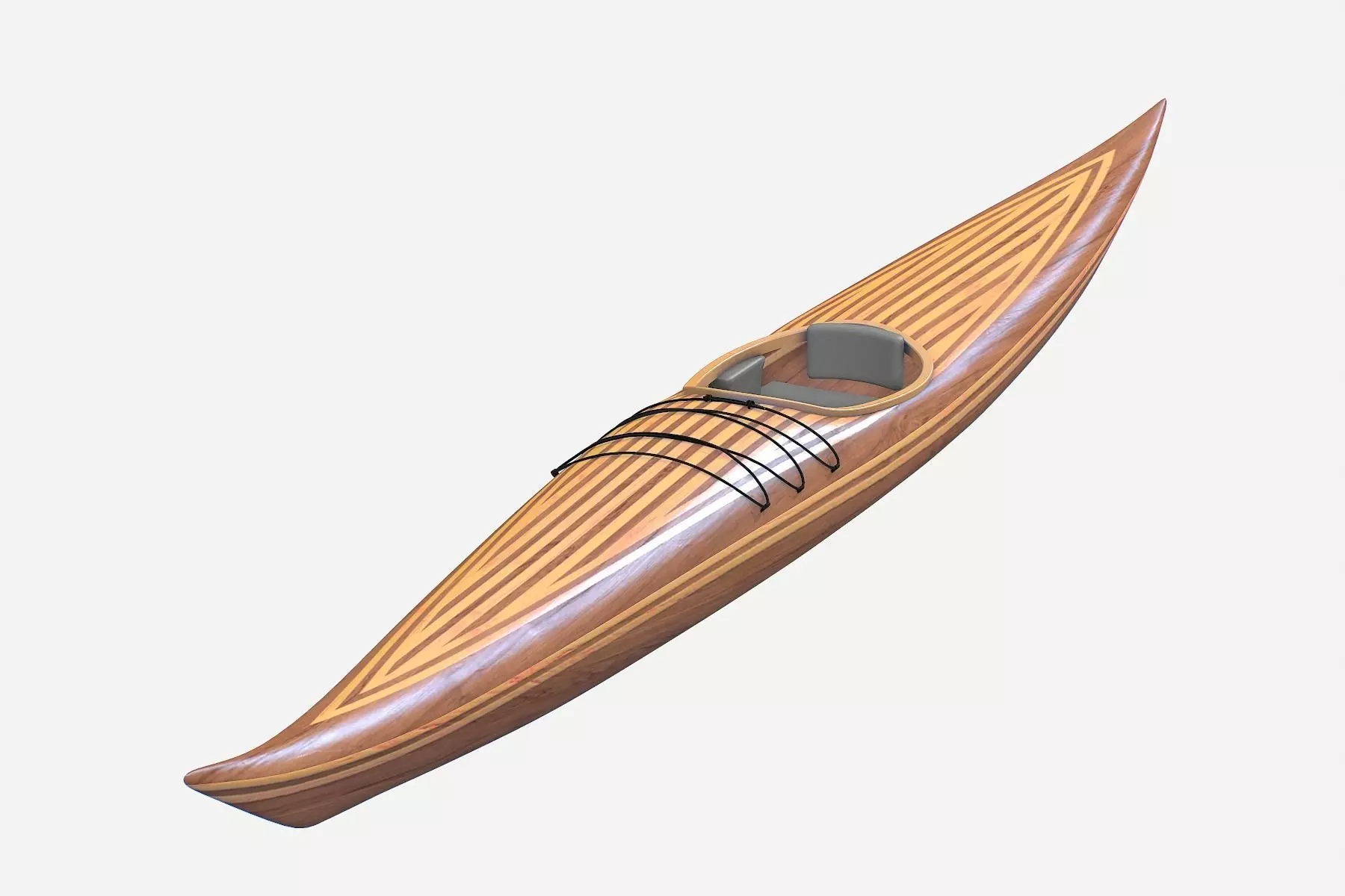 Guillemot kayak V2 Low-poly 3D model_0