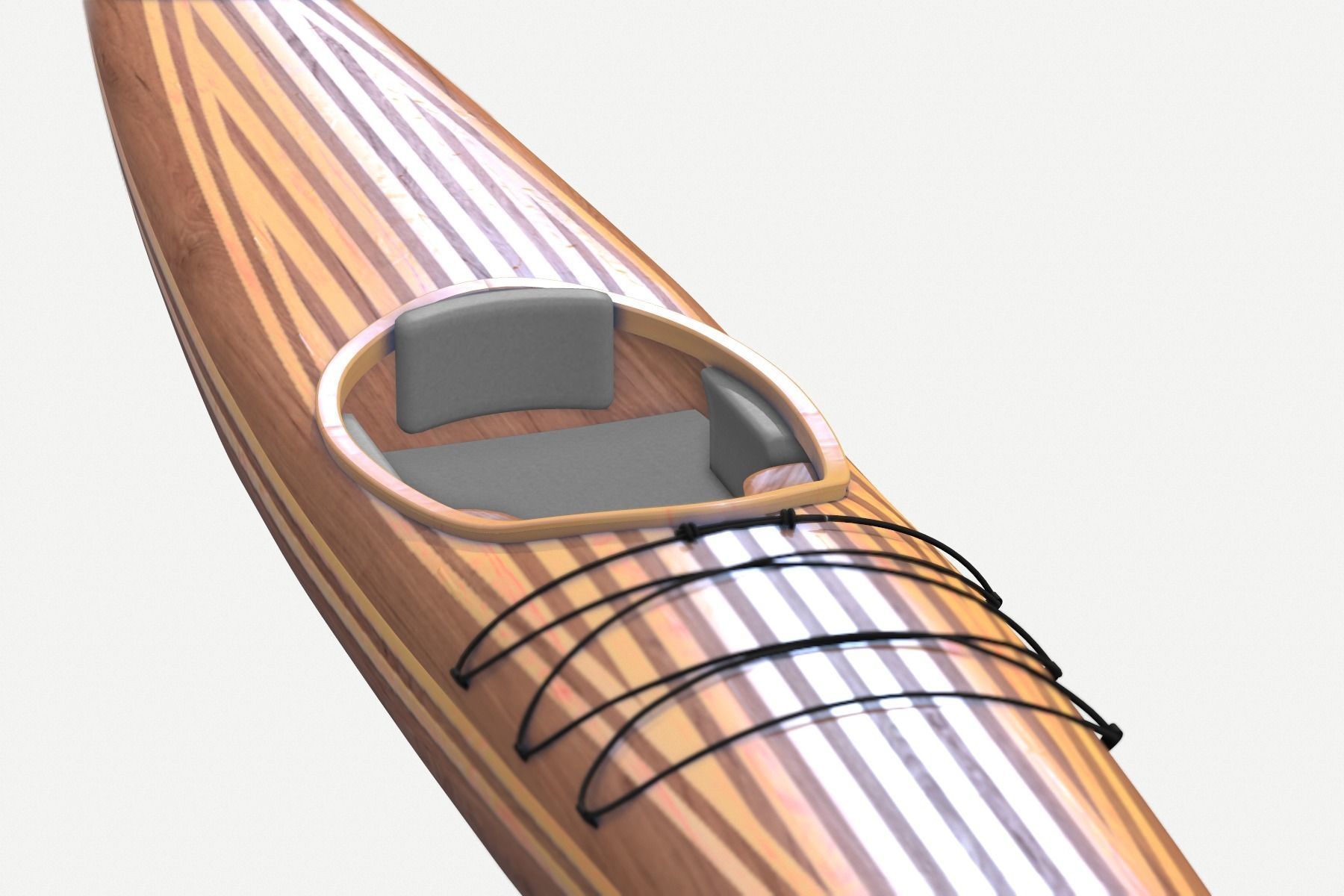 Guillemot kayak V2 Low-poly 3D model_5