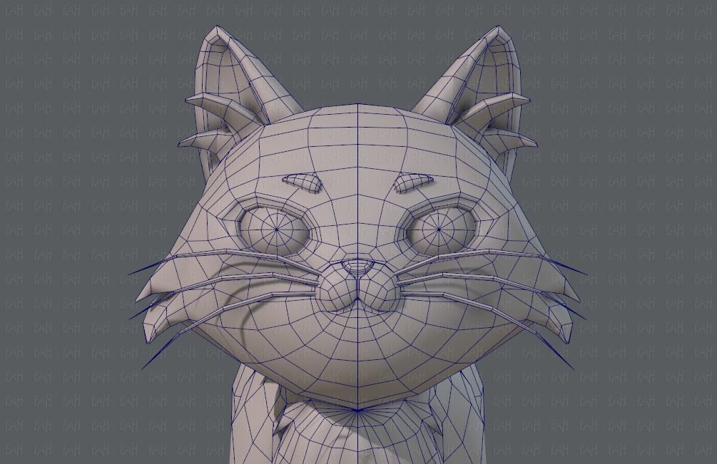 Cat Cartoon V02 Low-poly 3D model_25