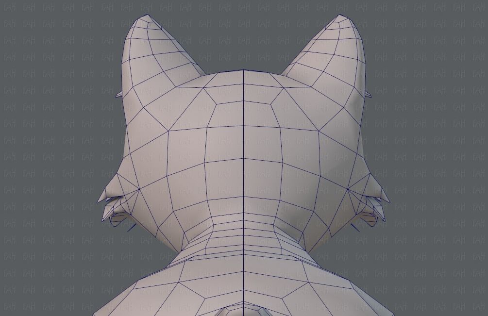 Cat Cartoon V02 Low-poly 3D model_29