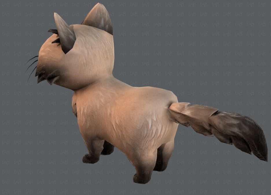 Cat Cartoon V02 Low-poly 3D model_39