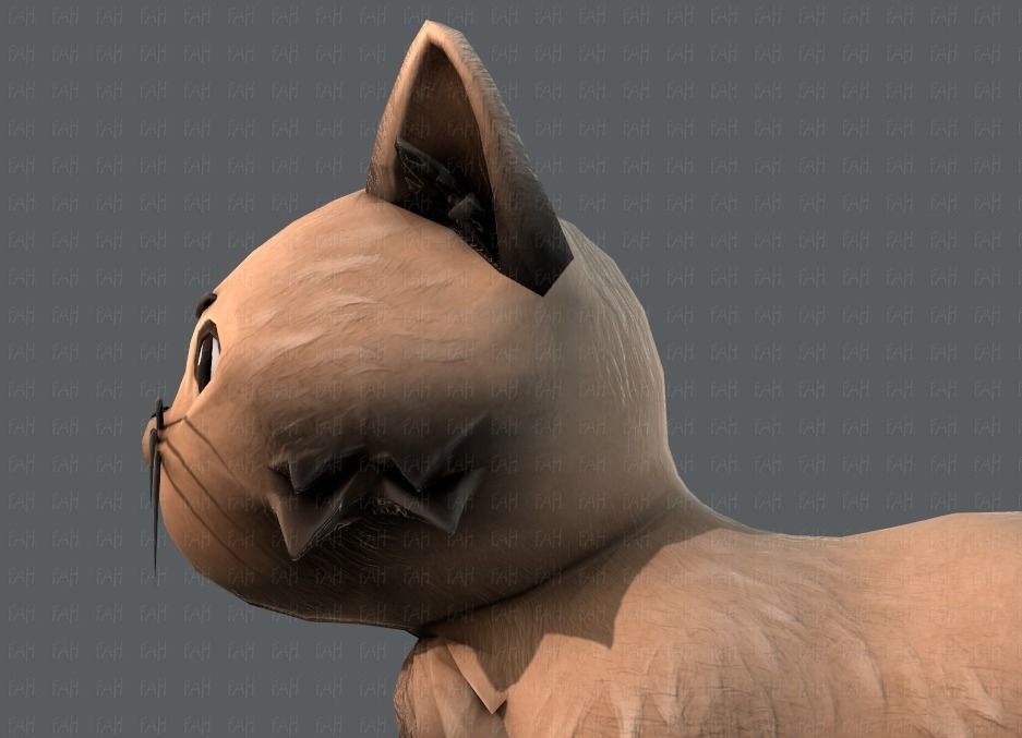 Cat Cartoon V02 Low-poly 3D model_23
