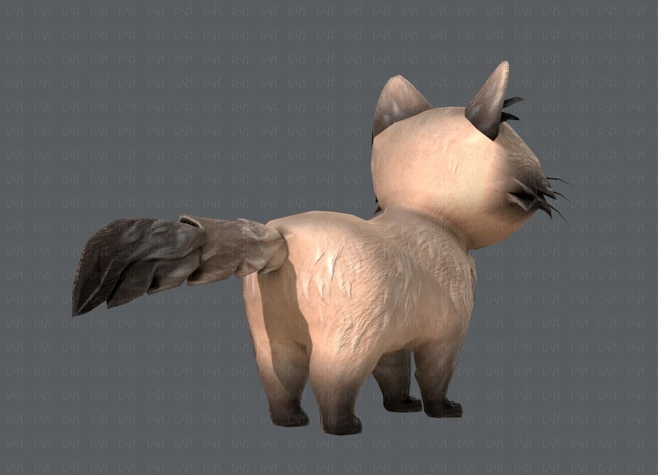 Cat Cartoon V02 Low-poly 3D model_4