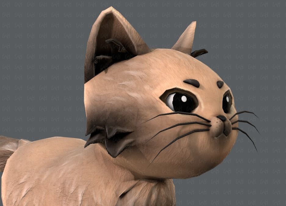 Cat Cartoon V02 Low-poly 3D model_18