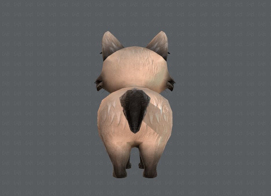 Cat Cartoon V02 Low-poly 3D model_5