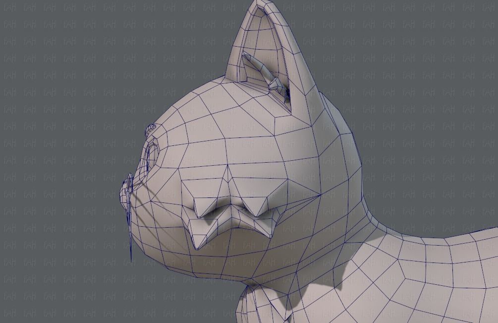 Cat Cartoon V02 Low-poly 3D model_31