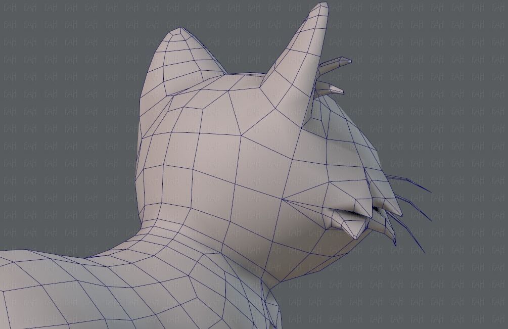 Cat Cartoon V02 Low-poly 3D model_28