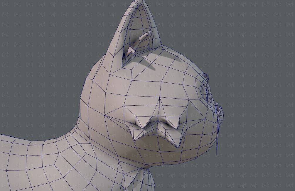 Cat Cartoon V02 Low-poly 3D model_27