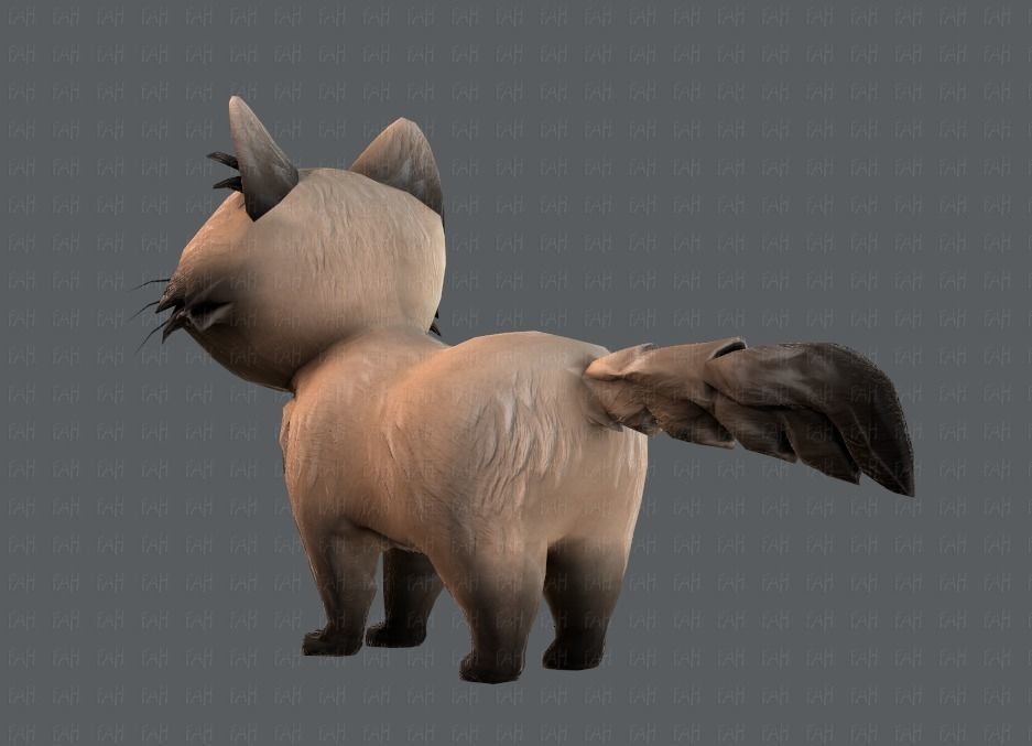 Cat Cartoon V02 Low-poly 3D model_6