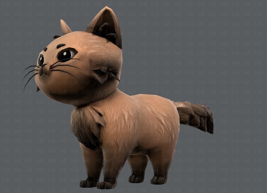 Cat Cartoon V02 Low-poly 3D model_37