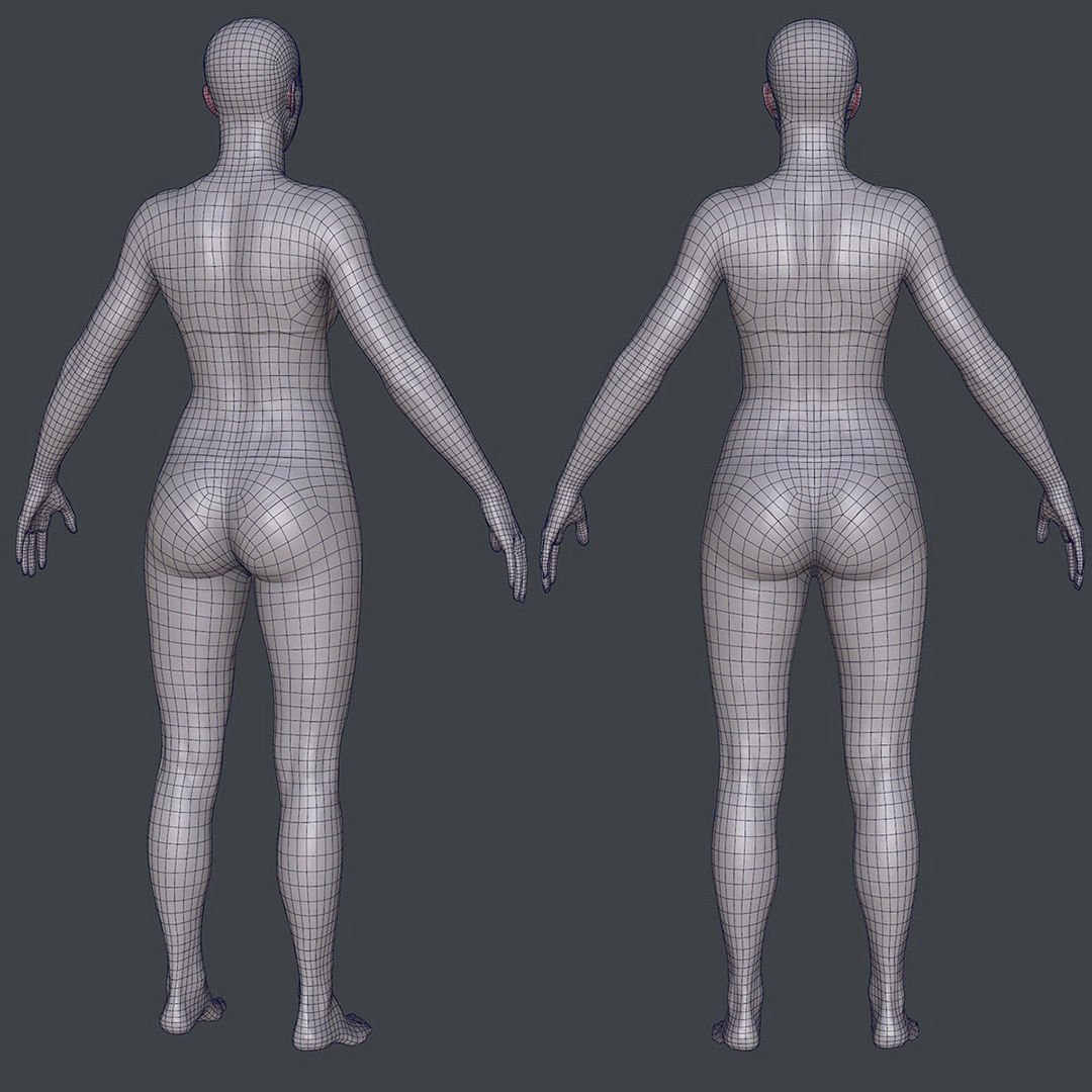Female 1 - clothing 6 - Full Pack Low-poly 3D model_27