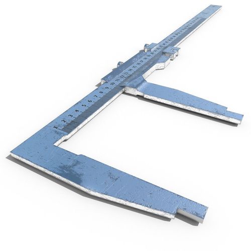 working Caliper PBR Low-poly 3D model