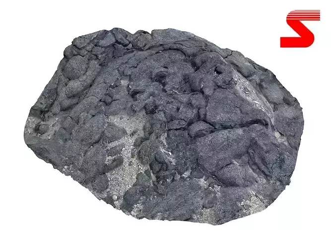 Lava Rock scan  Low-poly 3D model