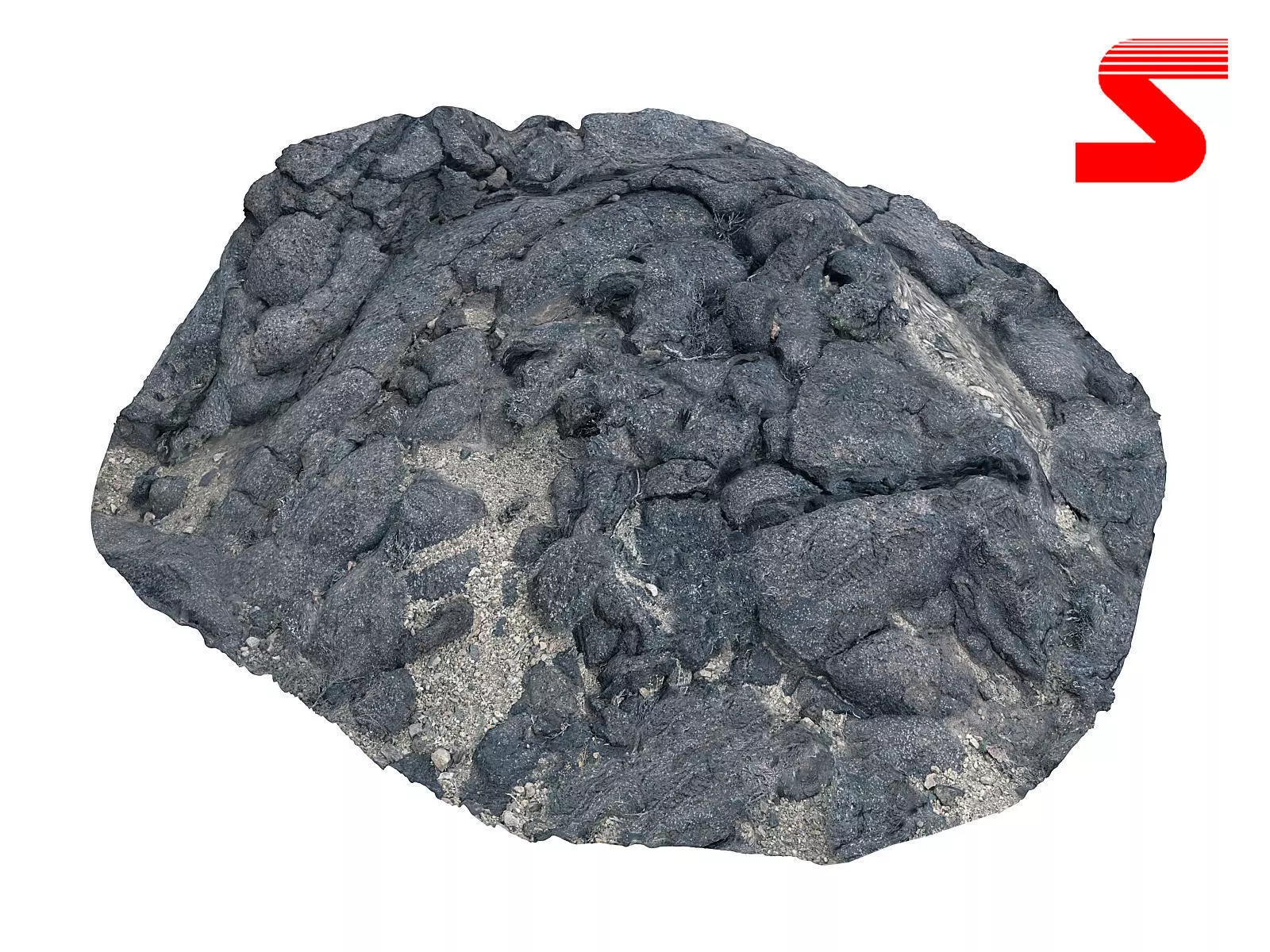Lava Rock scan  Low-poly 3D model_0