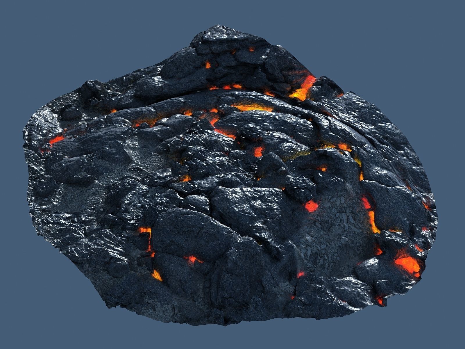 Lava Rock scan  Low-poly 3D model_1