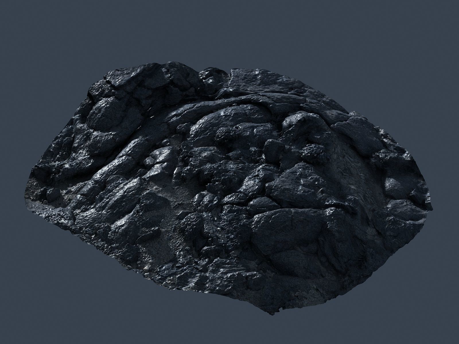 Lava Rock scan  Low-poly 3D model_4