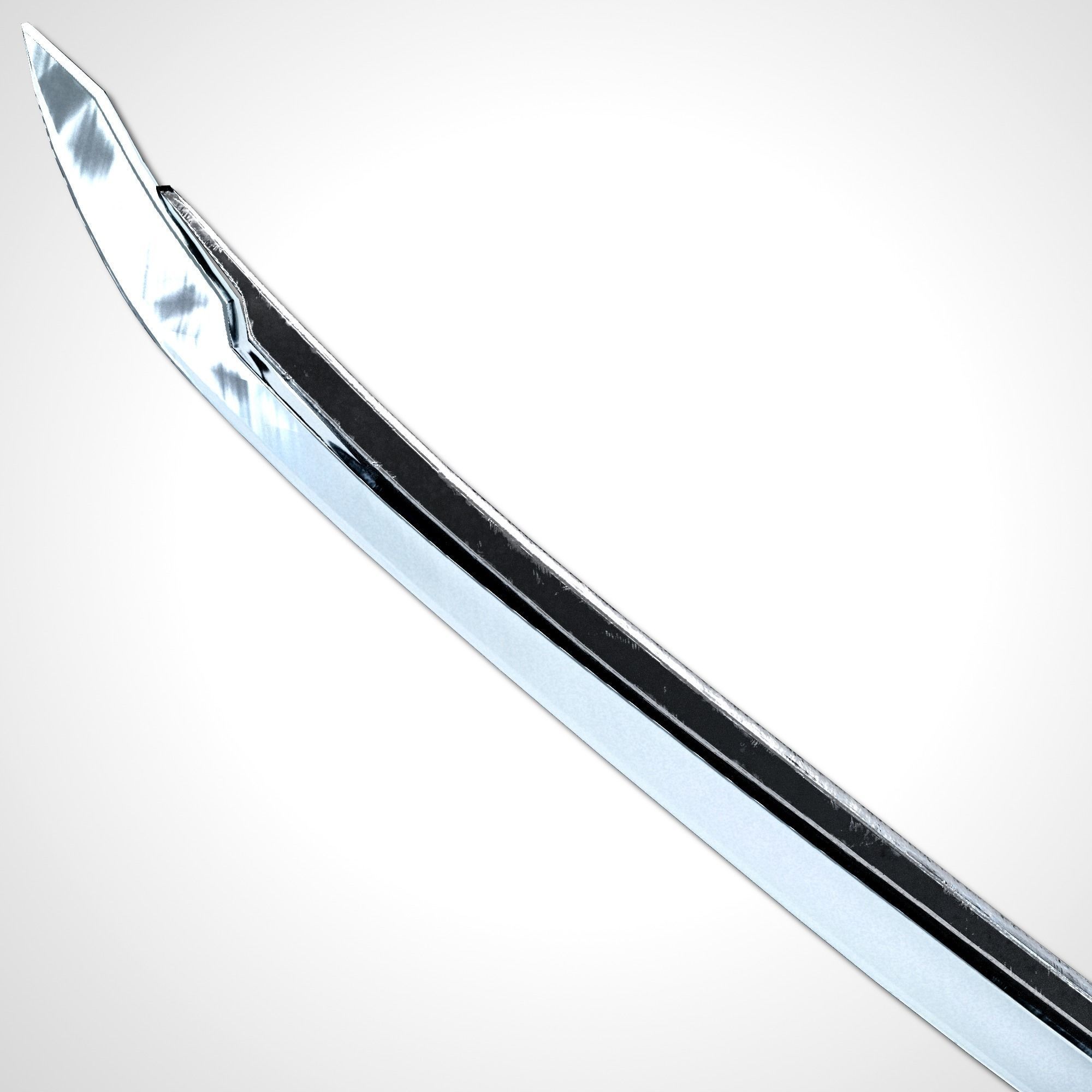 Sci-fi Frozen Sword - Remake Low-poly 3D model_7