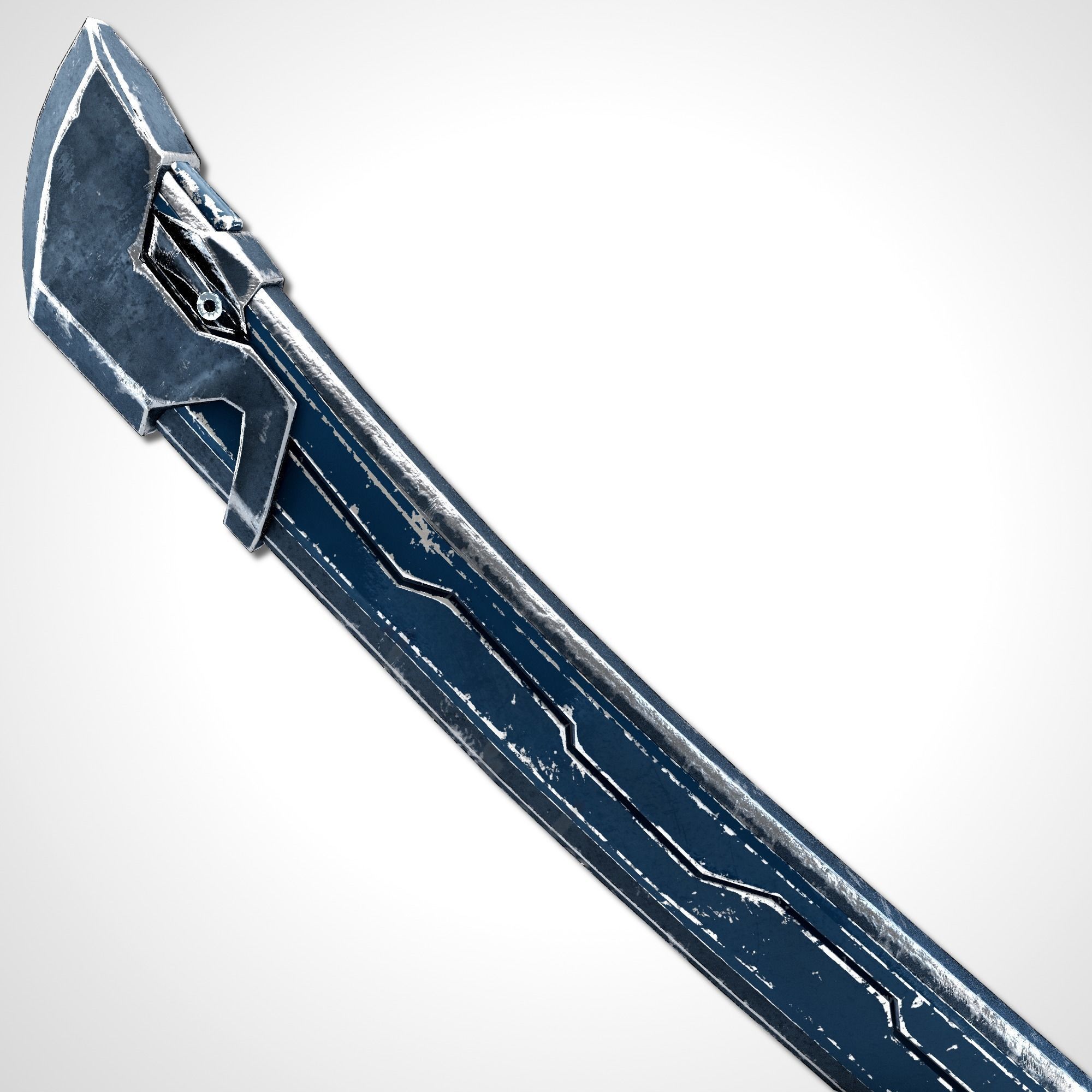Sci-fi Frozen Sword - Remake Low-poly 3D model_8
