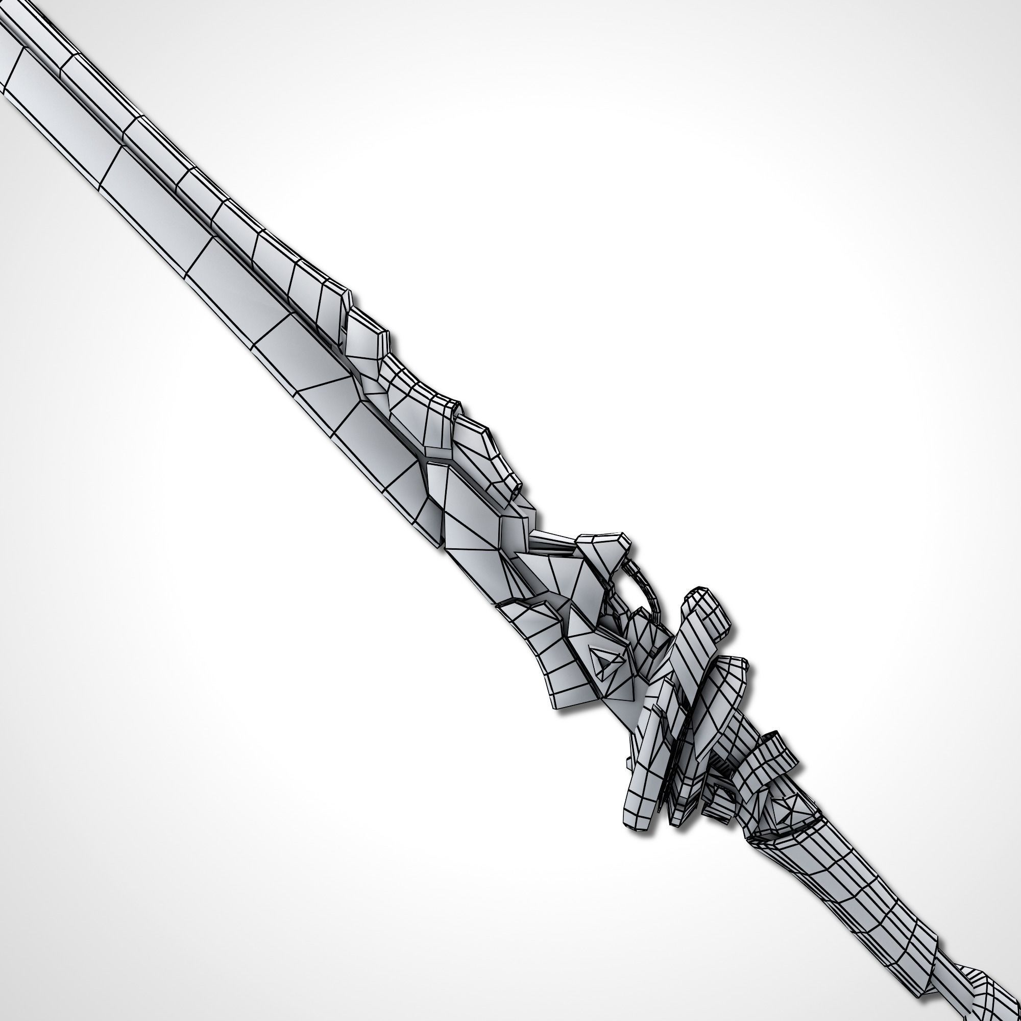 Sci-fi Frozen Sword - Remake Low-poly 3D model_21