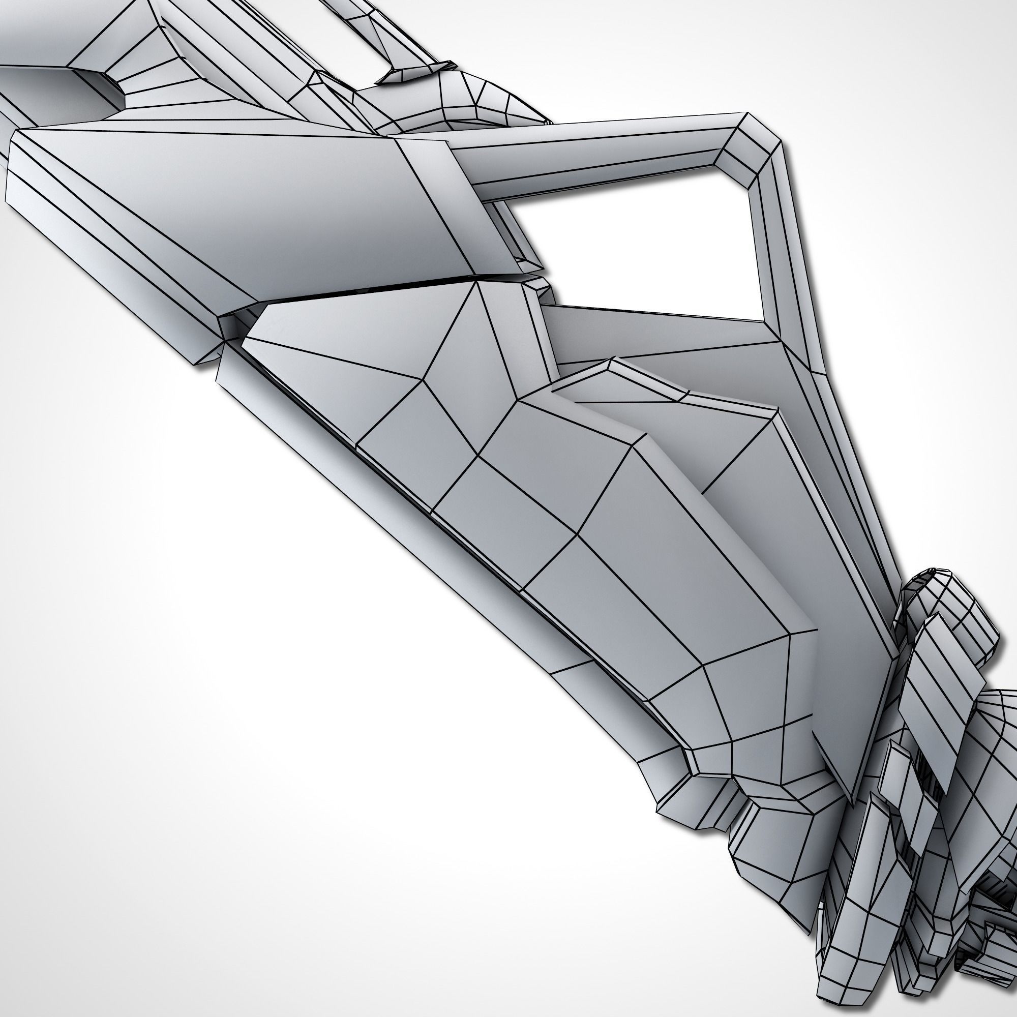 Sci-fi Frozen Sword - Remake Low-poly 3D model_24