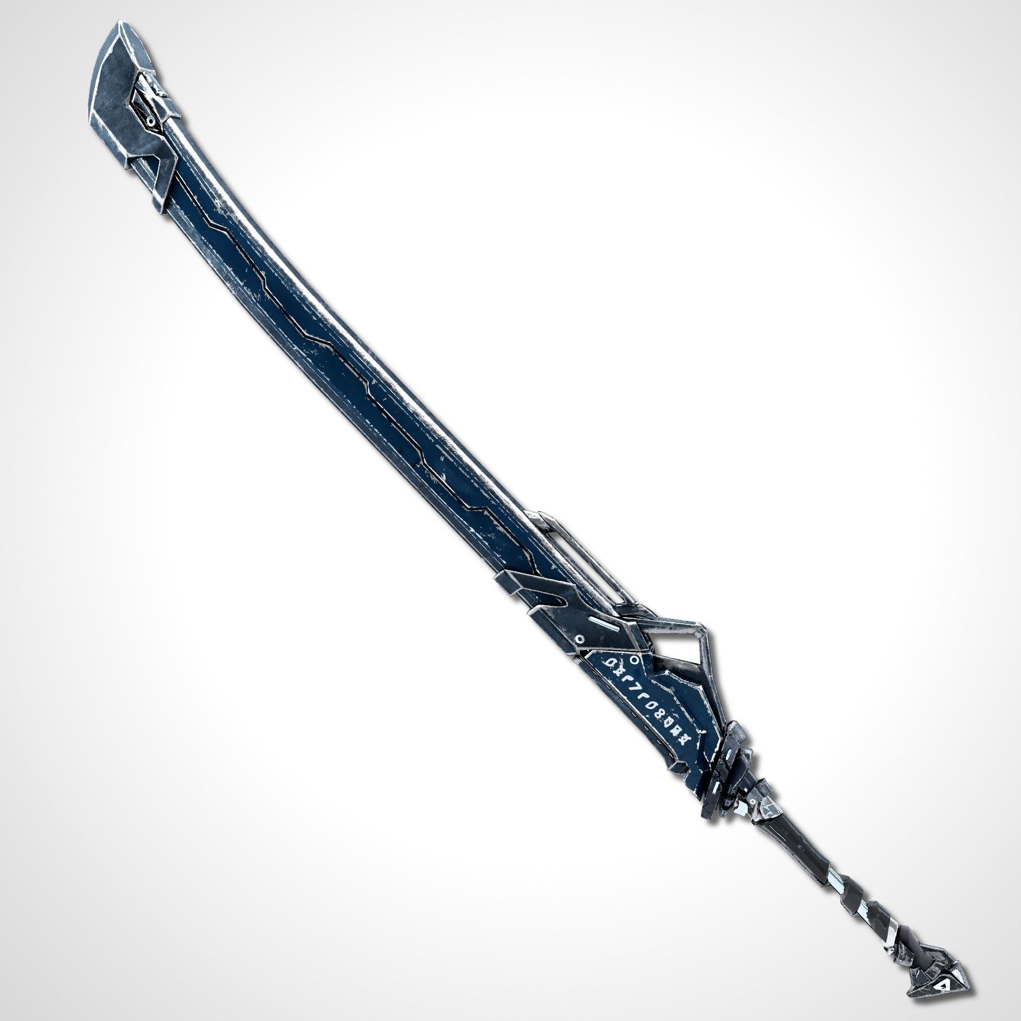 Sci-fi Frozen Sword - Remake Low-poly 3D model_3