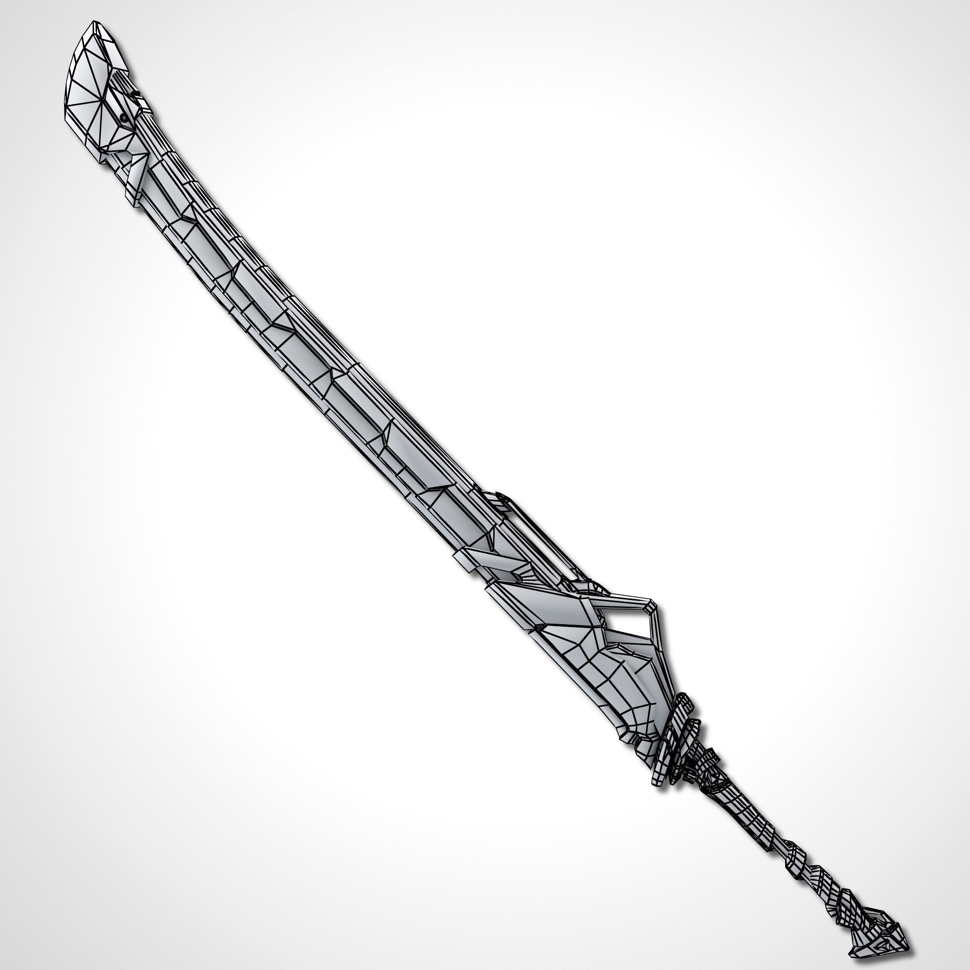 Sci-fi Frozen Sword - Remake Low-poly 3D model_20