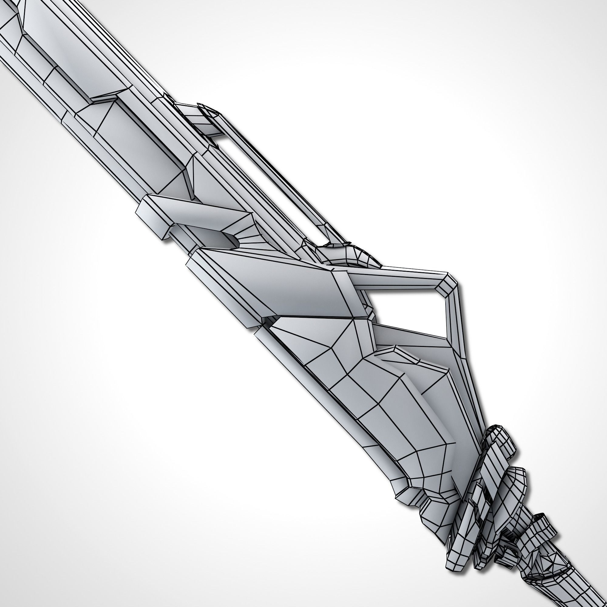 Sci-fi Frozen Sword - Remake Low-poly 3D model_22