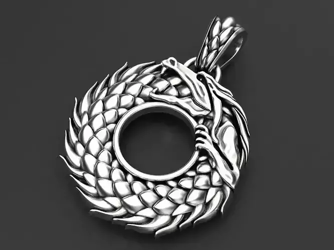 Pendant Ouroboros 3D print model