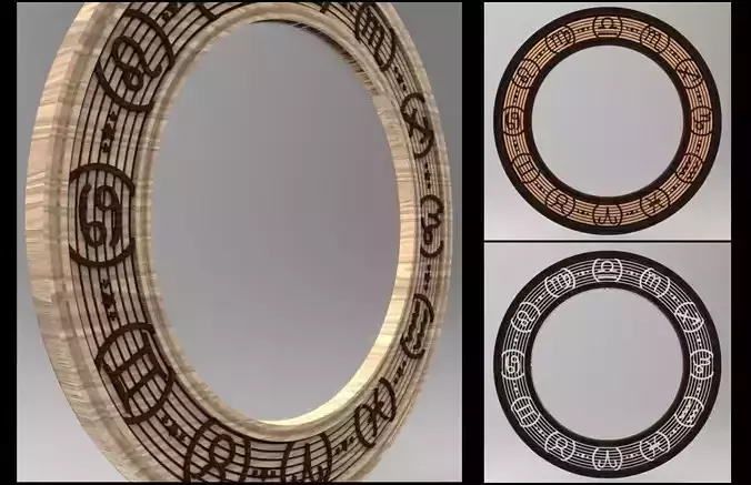 ZODIAC MIRROR FRAME Free 3D print model ZODIAC MIRROR FRAME Free 3D print model