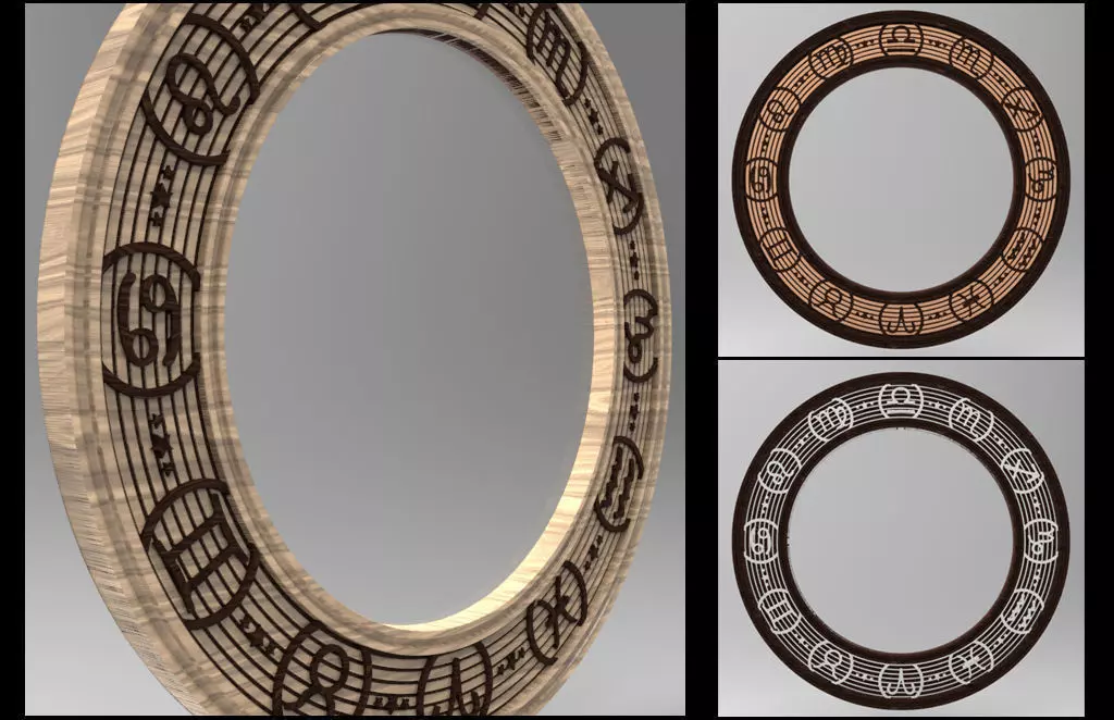 ZODIAC MIRROR FRAME Free 3D print model_0