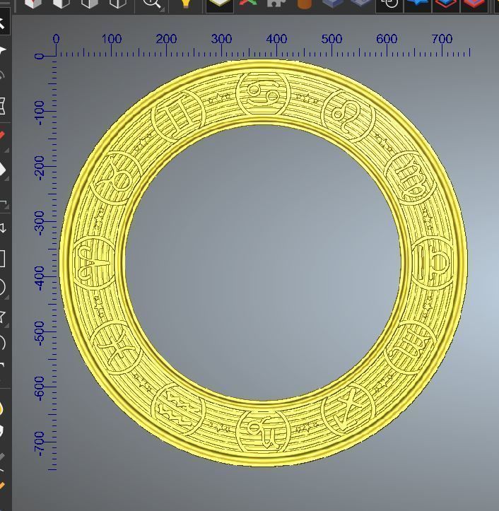 ZODIAC MIRROR FRAME Free 3D print model_1