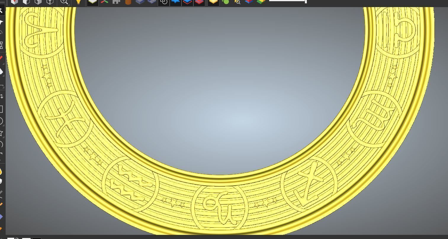 ZODIAC MIRROR FRAME Free 3D print model_12