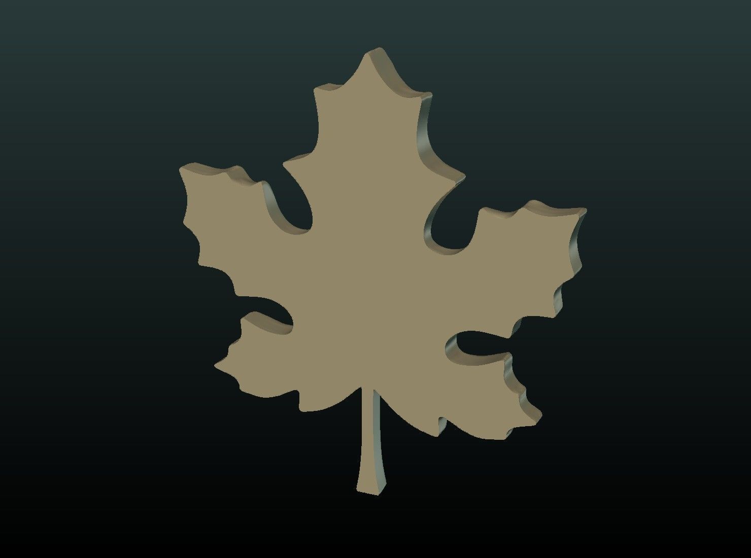 Maple Leaf 3D print model_6