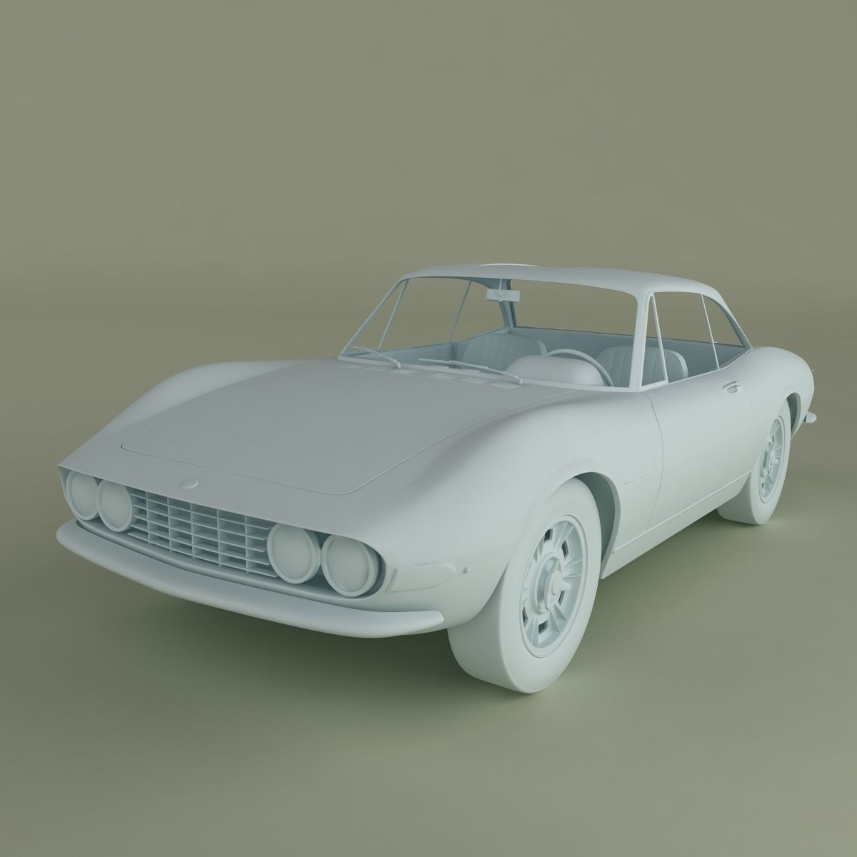 Fiat Dino Coupe Speciale Prototipo 3D model_8