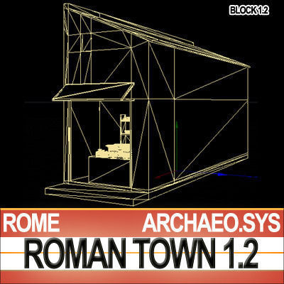 Roman Town Glassware Shop 1 2 Low Poly 3D model_8