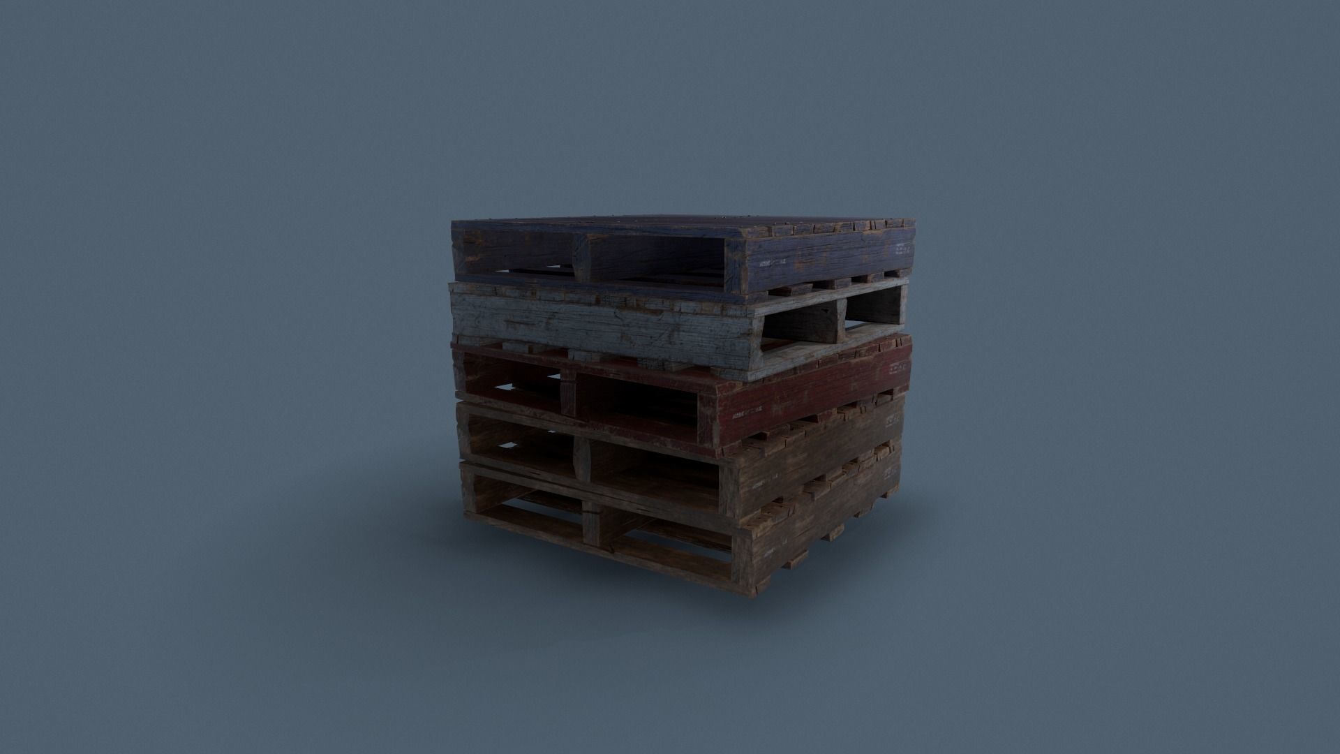 Pallet Common Enviroment Assets Low-poly 3D model_5