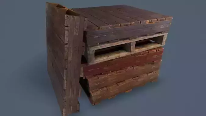 Pallet Common Enviroment Assets Low-poly 3D model