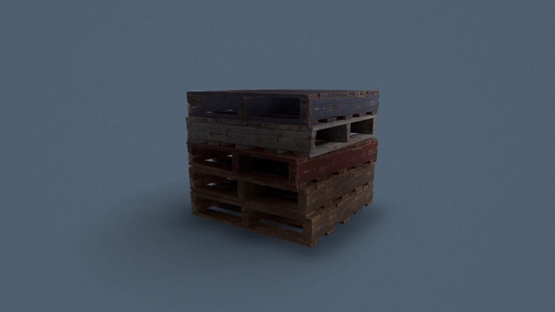 Pallet Common Enviroment Assets Low-poly 3D model_7