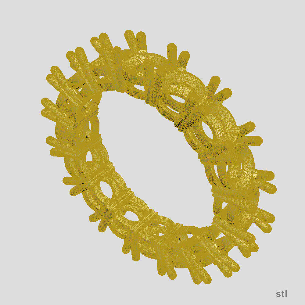 Diamond line 3D print model_4