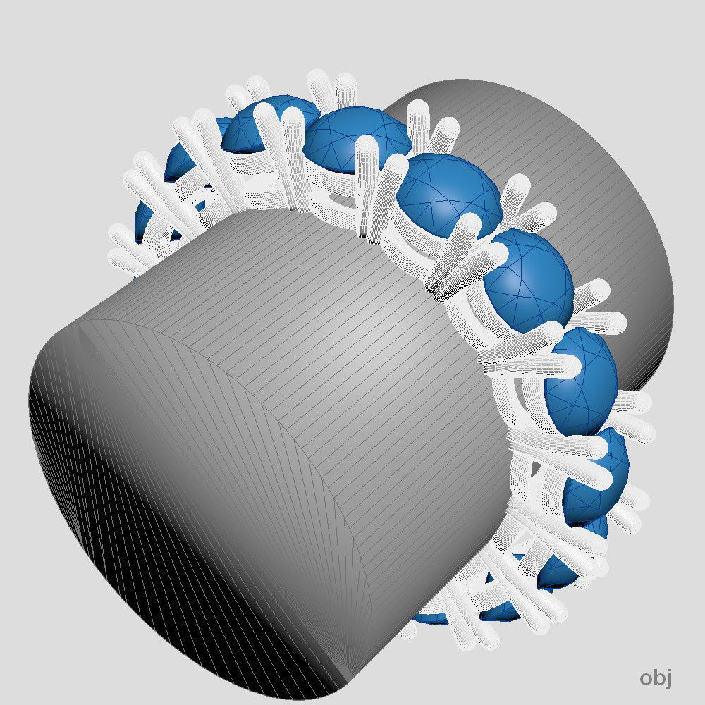 Diamond line 3D print model_5