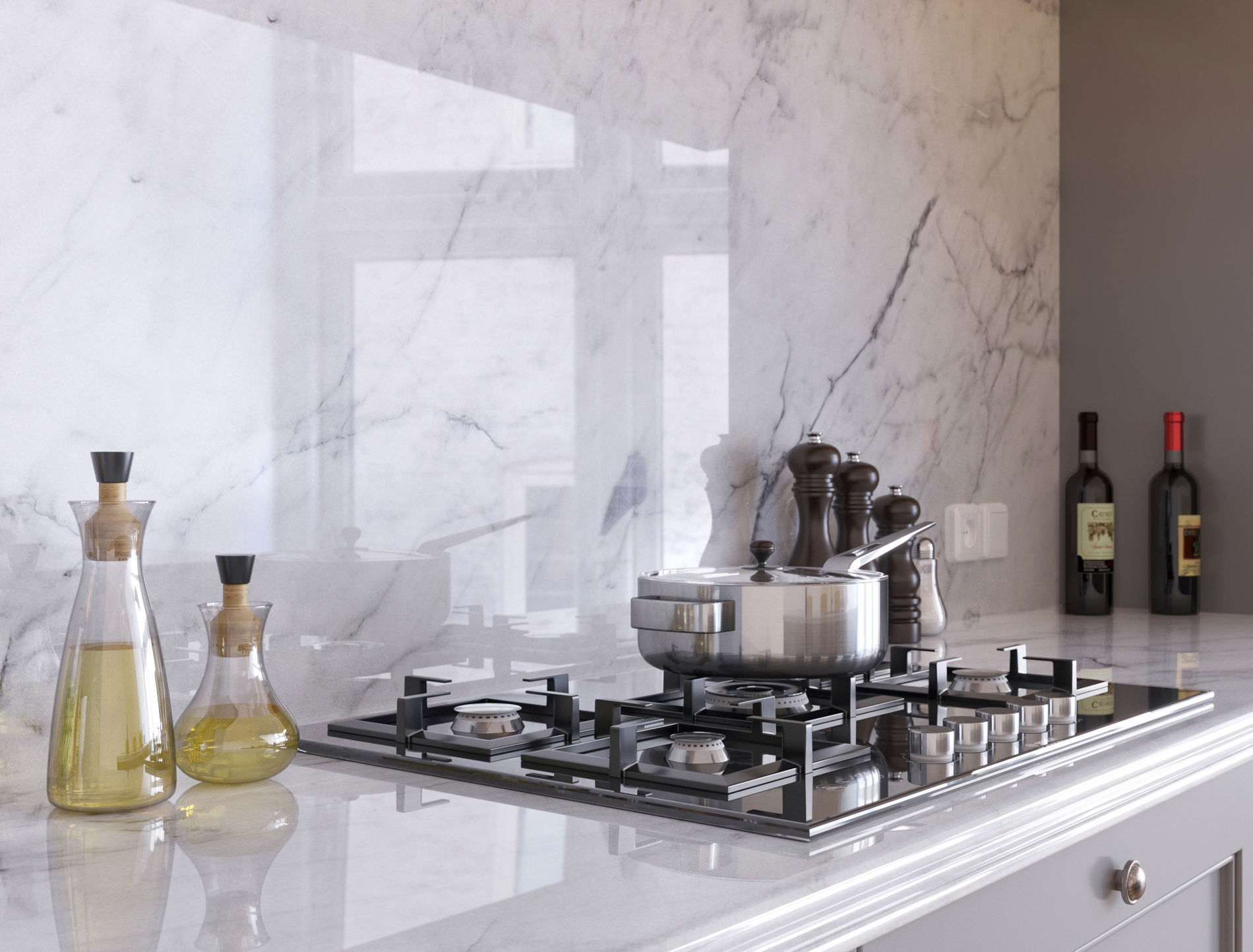 Classic kitchen 3D model_2