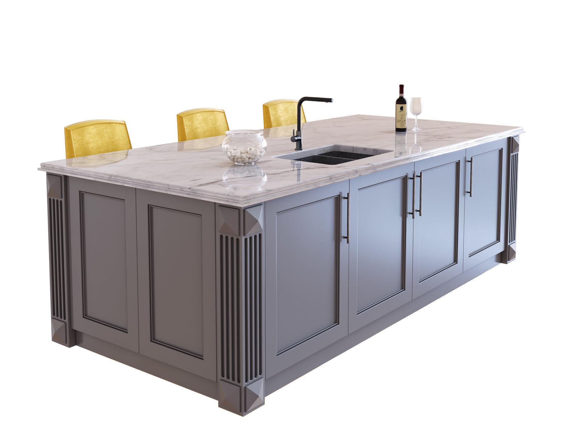 Classic kitchen 3D model_4