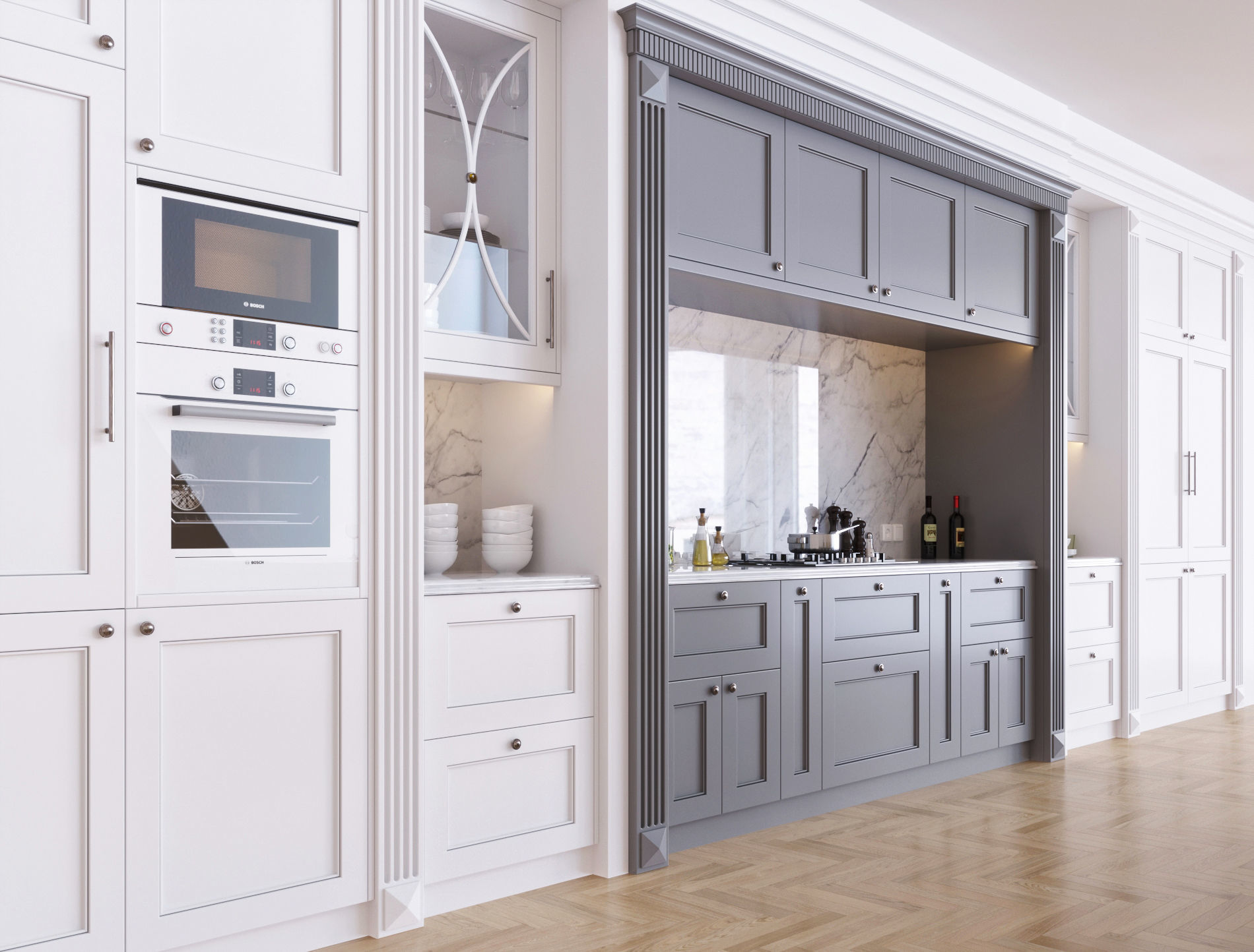 Classic kitchen 3D model_8