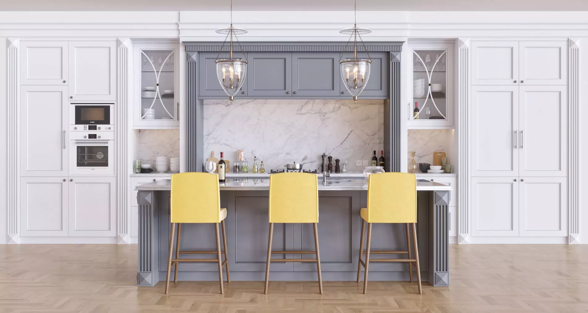 Classic kitchen 3D model_0