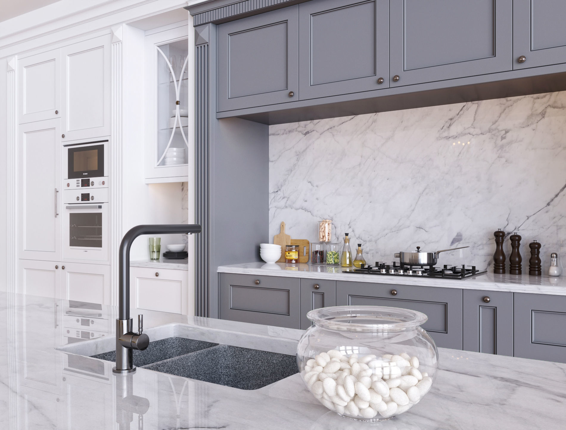 Classic kitchen 3D model_7