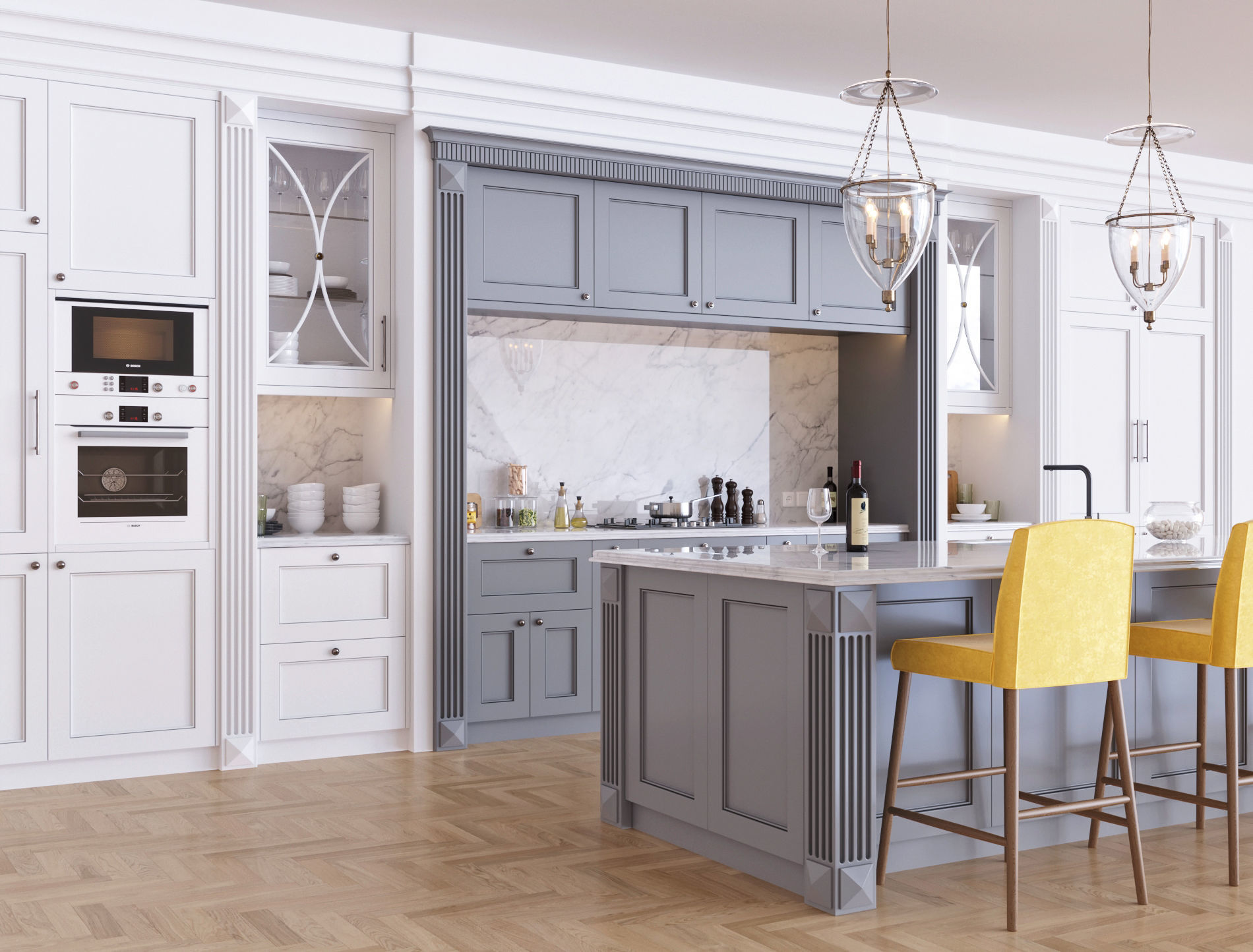 Classic kitchen 3D model_3