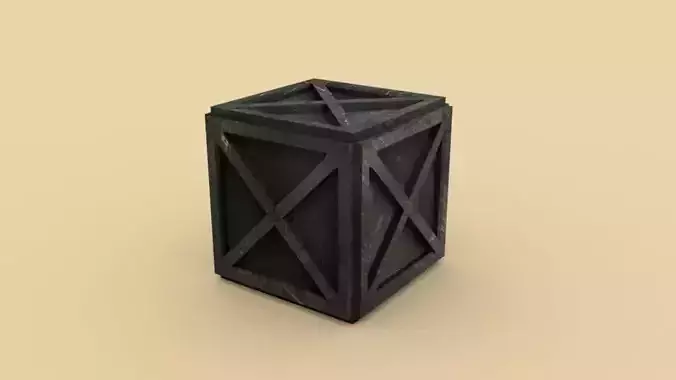 Lowpoly Wooden Box - Ed 2 Low-poly 3D model