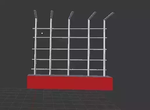 Racetrack fence Low-poly 3D model