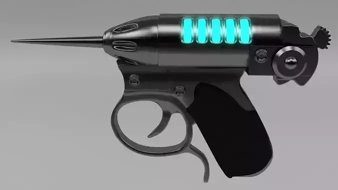 gun thundering man in black