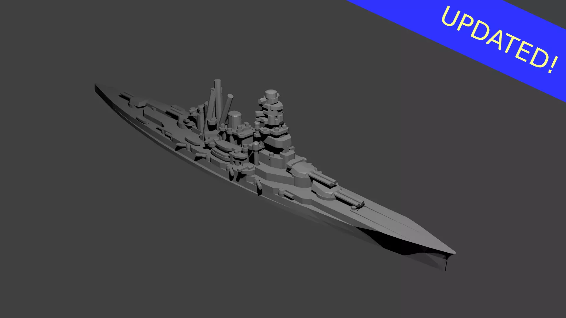 Japanese Kongo Class Battlecruiser 3D print model_0